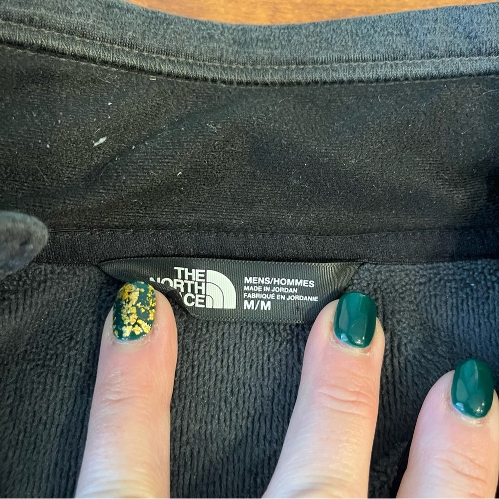 The North Face schenley full zip fleece mens Charcoal Jacket size medium - Picture 3 of 9